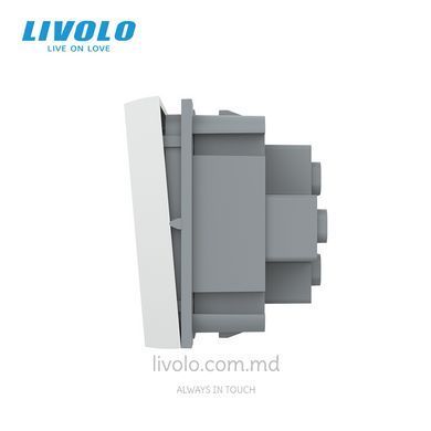 Модуль механического проходного выключателя Livolo, 1 клавиша, 45&times;45 мм, Серый