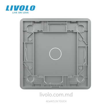 Панель для сенсорного выключателя Livolo, 1 клавиша, стекло, цвет Серый 2.5D