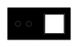 Панель для сенсорного выключателя и розетки Livolo, 2 клавиши, стекло, цвет Черный