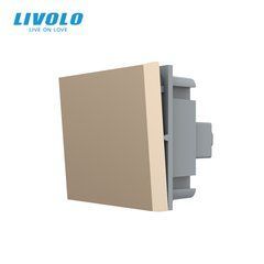Modul &icirc;ntrerupător mecanic cap-scară Livolo, 1 clapă, 45&times;45 mm, Auriu