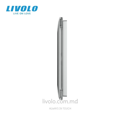 Panou &icirc;ntrerupător tactil LIVOLO 2 clape, Gri 2.5D