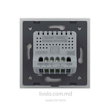 Сенсорный одноклавишный выключатель Wi-Fi Livolo, Серый, Cерый