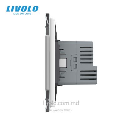 Priza Schuko cu iesire USB-C 18W Livolo, Alb