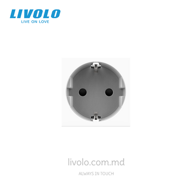 Modul priză tip Schuko LIVOLO, 16A, Alb