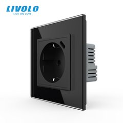 Электрическая розетка с портом USB-C Livolo, цвет Черный