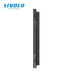Panou din sticlă Livolo pentru doză pătrată, 2 clape + 2 clape + cadru modular 45&times;45 mm, 7 module, Negru