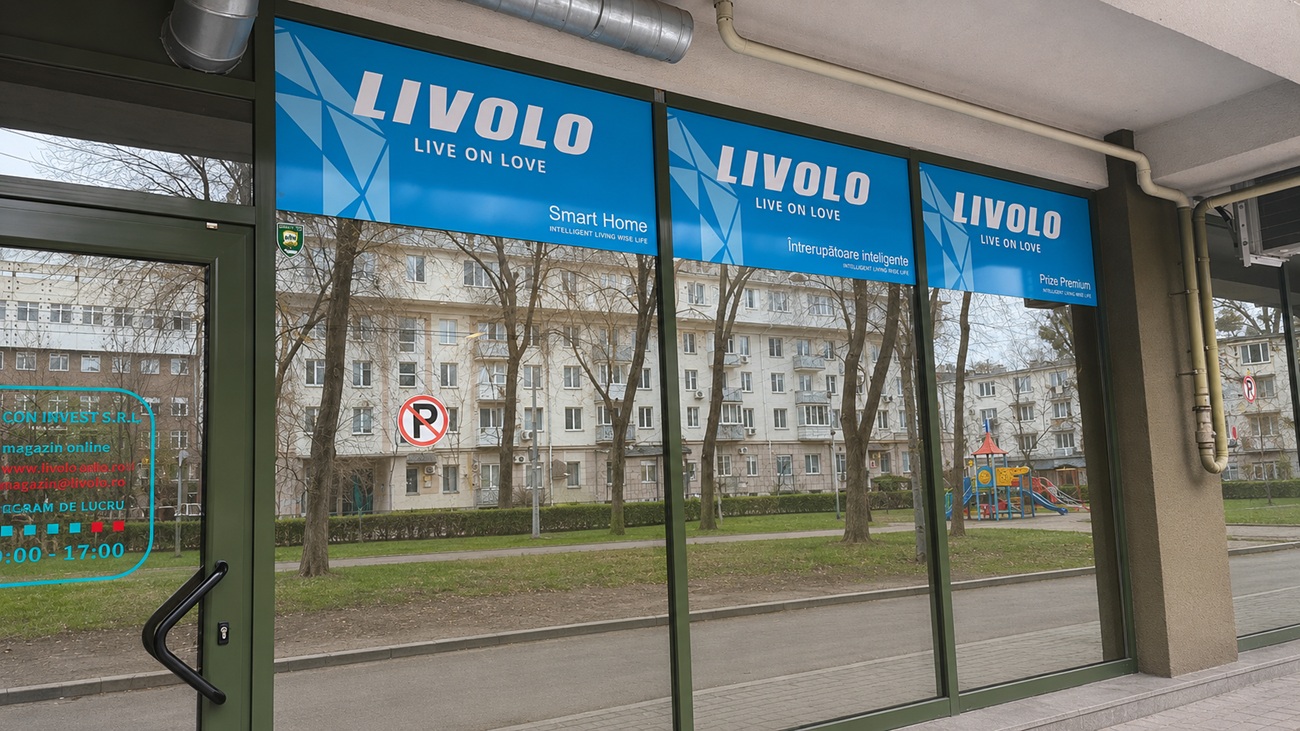 intrarea in showroomul Livolo din Chisinau